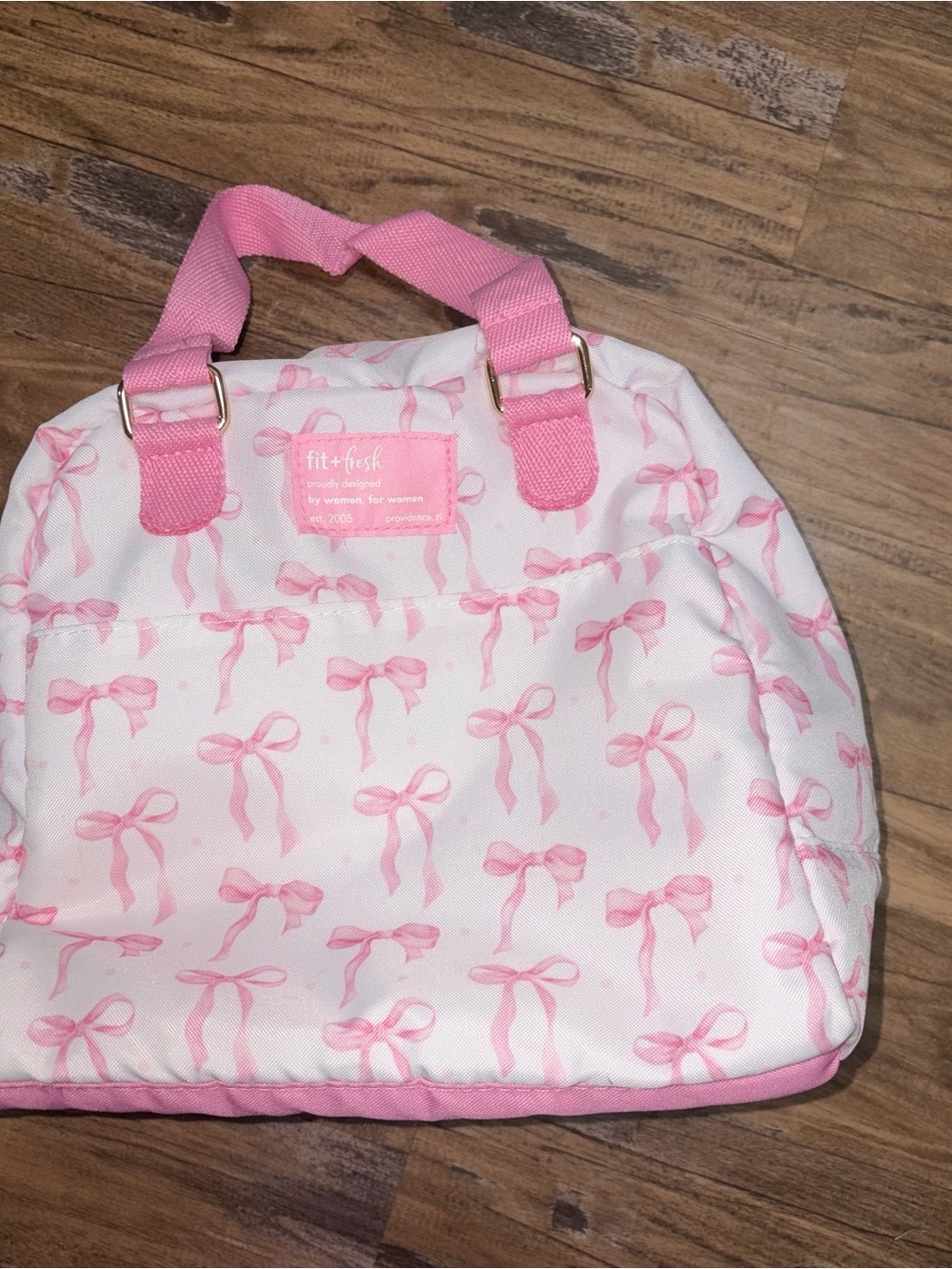 Pink Bow-Print Women’s Lunch Tote